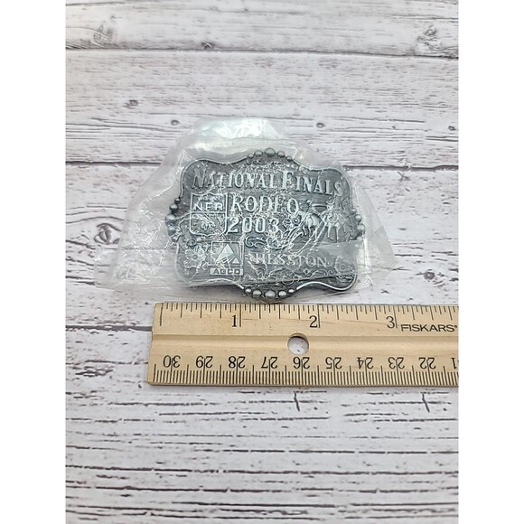 Vintage National Finals Rodeo Hesston 2003 NFR Youth Cowboy Belt Buckle - Picture 7 of 8